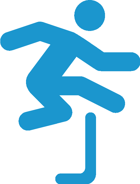running with obstacles